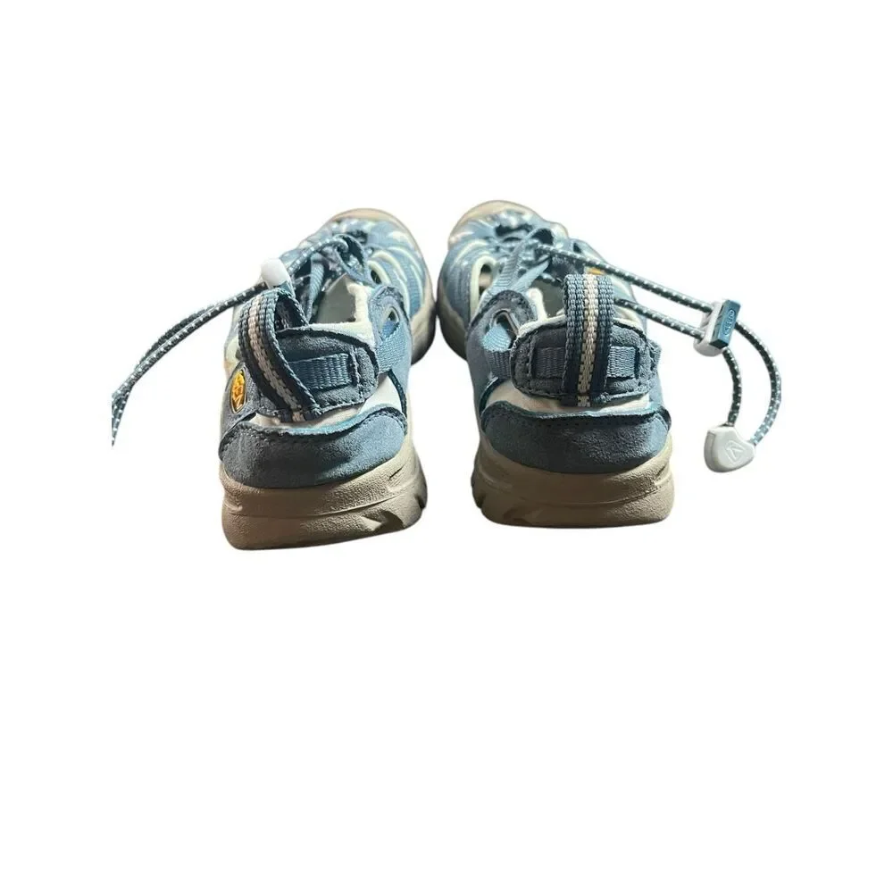 Keen Kids Blue  teal Yellow Whisper 2 Tone Footbed Hiking Sandals Size 1
